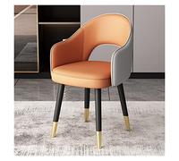 WIGSELBL Fauteuil d'appoint chaises de salle à manger avec dossier creux, chaises d'accoudoir d'appoint, chaises de cuisine pour salon, chaise d'appoint de loisirs rembourrée avec pieds en métal