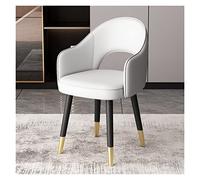 WIGSELBL Fauteuil d'appoint chaises de salle à manger avec dossier creux, chaises d'accoudoir d'appoint, chaises de cuisine pour salon, chaise d'appoint de loisirs rembourrée avec pieds en métal