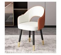 WIGSELBL Fauteuil d'appoint chaises de salle à manger avec dossier creux, chaises d'accoudoir d'appoint, chaises de cuisine pour salon, chaise d'appoint de loisirs rembourrée avec pieds en métal