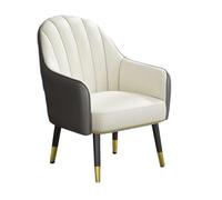 WIGSELBL Fauteuil d'appoint en cuir rembourré moderne avec pieds en métal pour chambre à coucher, salle de lecture, bureau (style 4)