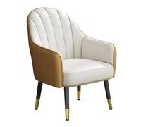 WIGSELBL Fauteuil d'appoint en cuir rembourré moderne avec pieds en métal pour chambre à coucher, salle de lecture, bureau (Style 2)
