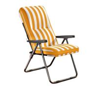 WIGSELBL Fauteuil de salon moderne avec dossier réglable, chaise de lecture confortable, chaise de salon rembourrée épaisse, cadre en acier, canapé de loisirs pour salon (jaune)