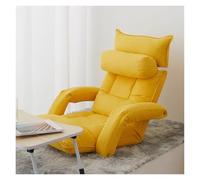 WIGSELBL Fauteuil paresseux pliable avec dossier réglable à 5 positions, chaise longue confortable, chaise longue inclinable pour salon, chambre à coucher (jaune)