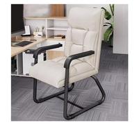 WIGSELBL Fauteuil relax avec accoudoirs, chaise de lecture confortable, rembourrée, fauteuil de loisirs avec dossier réglable (couleur : crème)