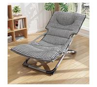 WIGSELBL Lazy Chaise pliante inclinable avec dossier réglable, confortable et moderne, chaise de lecture inclinable pour le salon (gris)