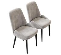 WIGSELBL Lot de 2 chaises d'appoint modernes en velours avec pieds en métal, chaises de cuisine rembourrées et confortables pour salle à manger et salon