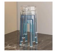 WIGSELBL Lot de 2 tabourets de bar empilables en acrylique transparent, tabourets de bar dos nu, tabourets de salle à manger, tabourets décoratifs pour café (4 pièces)