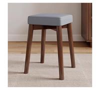 WIGSELBL Lot de 4 tabourets empilables en bois avec dessus carré, tabourets empilables pour salle de classe, salle à manger (gris)