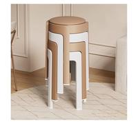 WIGSELBL Lot de 4 tabourets gigognes empilables en plastique coloré avec dossier pour salle de classe, bureau, maison, pas de montage nécessaire (style 2)