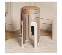 WIGSELBL Lot de 4 tabourets gigognes empilables en plastique coloré avec dossier pour salle de classe, bureau, maison, pas de montage nécessaire (style 4)