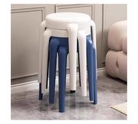 WIGSELBL Lot de 4 tabourets modernes en plastique empilables ronds pour salle de classe, étudiants, salon (style 1)