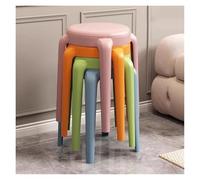 WIGSELBL Lot de 4 tabourets modernes en plastique empilables ronds pour salle de classe, étudiants, salon (style 3)