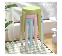 WIGSELBL Lot de 4 tabourets ronds empilables en plastique confortables pour bureau et salle de classe (style 1)