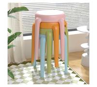 WIGSELBL Lot de 4 tabourets ronds empilables en plastique confortables pour bureau et salle de classe (style 3)