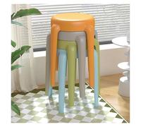 WIGSELBL Lot de 4 tabourets ronds empilables en plastique confortables pour bureau et salle de classe (style 4)