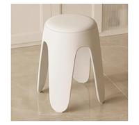 WIGSELBL Lot de 4 tabourets ronds empilables en plastique rembourrés, pas de montage nécessaire pour salle de classe, école à domicile, salon, petit appartement (style 4)