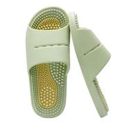 WIGSELBL Pantoufles de massage d'acupression pour pieds - Sandales de réflexologie - Cadeau pour femme - Sandales de douche (vert, EUR36-37)