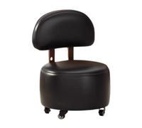 WIGSELBL Petit repose-pieds ottoman en bois massif avec roulettes, tabouret de canapé, tabouret à thé, banc à chaussures à changer, repose-pieds repose-pieds, siège rembourré avec pieds en bois pour