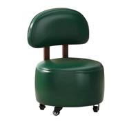 WIGSELBL Petit repose-pieds ottoman en bois massif avec roulettes, tabouret de canapé, tabouret à thé, banc à chaussures à changer, repose-pieds repose-pieds, siège rembourré avec pieds en bois pour