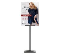 WIGSELBL Support pour affiche avec base antidérapante pour affichage, support de panneau en métal réglable jusqu'à 152,4 cm (style vertical)