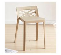 WIGSELBL Tabouret de coiffeuse carré moderne avec dossier, chaise ergonomique en plastique épais, tabourets de table de salle à manger empilables, chaises nordiques simples (style 1)