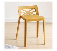 WIGSELBL Tabouret de coiffeuse carré moderne avec dossier, chaise ergonomique en plastique épais, tabourets de table de salle à manger empilables, chaises nordiques simples (style 8)
