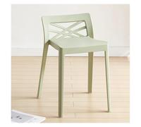 WIGSELBL Tabouret de coiffeuse carré moderne avec dossier, chaise ergonomique en plastique épais, tabourets de table de salle à manger empilables, chaises nordiques simples (style 6)
