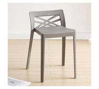 WIGSELBL Tabouret de coiffeuse carré moderne avec dossier, chaise ergonomique en plastique épais, tabourets de table de salle à manger empilables, chaises nordiques simples (style 7)