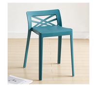 WIGSELBL Tabouret de coiffeuse carré moderne avec dossier, chaise ergonomique en plastique épais, tabourets de table de salle à manger empilables, chaises nordiques simples (style 3)