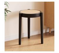 WIGSELBL Tabouret empilable en bois portable, dos nu, tabourets de bar portables avec dessus rond, tabourets empilables pour cuisine et salle à manger (style 2)