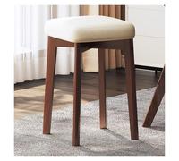 WIGSELBL Tabourets Bas, chaises, siège rembourré, Chaise de Petit-déjeuner Portable, tabourets en Bois empilables, tabourets de Bar empilables for Salle de Classe, Salle à Manger(Cream)