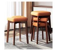 WIGSELBL Tabourets empilables en Bois Portables (Lot de 1), chaises d'école sans Dossier avec Assise carrée, tabourets empilables for îlot de Cuisine ou Salle à Manger.(4pcs)