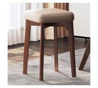 WIGSELBL Tabourets empilables en Bois Portables (Lot de 1), chaises d'école sans Dossier avec Assise carrée, tabourets empilables for îlot de Cuisine ou Salle à Manger.(Bruin)