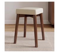 WIGSELBL Tabourets en bois rembourrés et empilables avec dessus carré - Tabourets empilables pour cuisine et salle à manger
