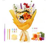 WIGUROE Kit de Crochet Bouquet, Kit de Crochet pour Débutants avec Tutoriel Vidéo Étape par Étape, Kit de Tricot DIY, Une Surprise de Noël pour Mère et Grand-mère