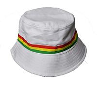 Wigwam Chapeau bob en coton à rayures rasta - chapeaux de soleil d'été