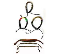 Wigwam Really Cool Lot de 6 bracelets tissés en cuir Motif Bob Marley