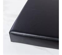 WigWu Coussins de banc en cuir amovibles et antidérapants rembourrés en éponge pour balancelle de plage (noir, 50 x 50 x 5 cm)