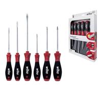 Wiha 302HK601 Jeu de tournevis à fente / Phillips / Pozidriv SoftFinish 6 pièces (Import Allemagne)