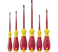 Wiha 3201 SF ZK6 Jeu de 6 tournevis à fente/Podriziv SoftFinish electric slimFix slimFix