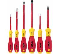 Wiha VDE Jeu de tournevis 6 pièces vis à fente, vis Pozidriv