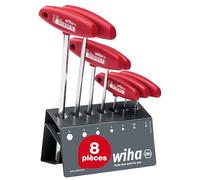 Wiha 334VB Jeu de clés mâles six pans avec manche en T 7 pièces