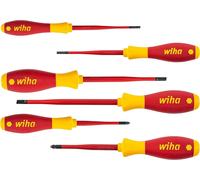 WIHA-35389 Set De Tournevis Isolés Fente Et Phillips 6 Pièces Rouges