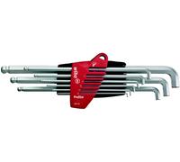 WIHA - 35480 - Balle Fin Clé Hexagonale En Prostar Support 9 Pièce Chrome Plaqué