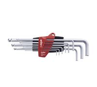 Wiha 6 pans intérieurs Jeu de clés mâles coudées 1.5 mm, 2 mm, 2.5 mm, 3 mm, 4 mm, 5 mm, 6 mm, 8 mm, 10 mm 9 pièces