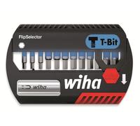 WIHA 41825 Jeu d'embouts FlipSelector, 13 pièces hexagonales, 25 mm, embout en T (41825)