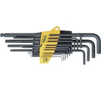 Wiha Set de clés mâles coudées similaire à ASME B18.3 9ps tête sph. 6p 0,05-1/16-5/64 Quantité:1