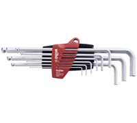 Wiha 6 pans intérieurs Jeu de clés mâles coudées 1.5 mm, 2 mm, 2.5 mm, 3 mm, 4 mm, 5 mm, 6 mm, 8 mm, 10 mm 9 pièces