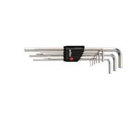 Wiha 6 pans intérieurs Jeu de clés mâles coudées 1.5 mm, 2 mm, 2.5 mm, 3 mm, 4 mm, 5 mm, 6 mm, 8 mm, 10 mm 9 pièces
