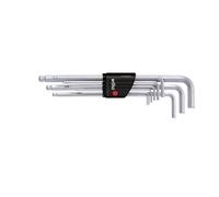 Wiha 6 pans intérieurs Jeu de clés mâles coudées 1.5 mm, 2 mm, 2.5 mm, 3 mm, 4 mm, 5 mm, 6 mm, 8 mm, 10 mm 9 pièces